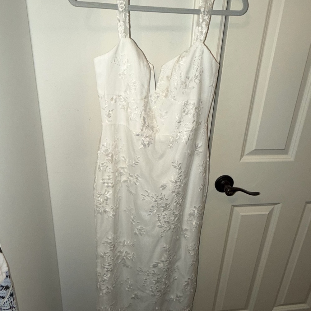 Park & Fifth Strapless White Floral Dress